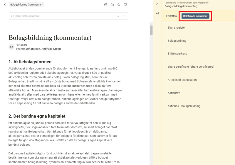 AG kommentar och relaterade dokument