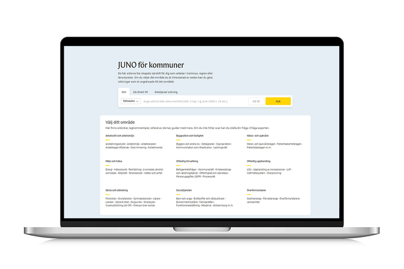 JUNO för Kommuner skärm